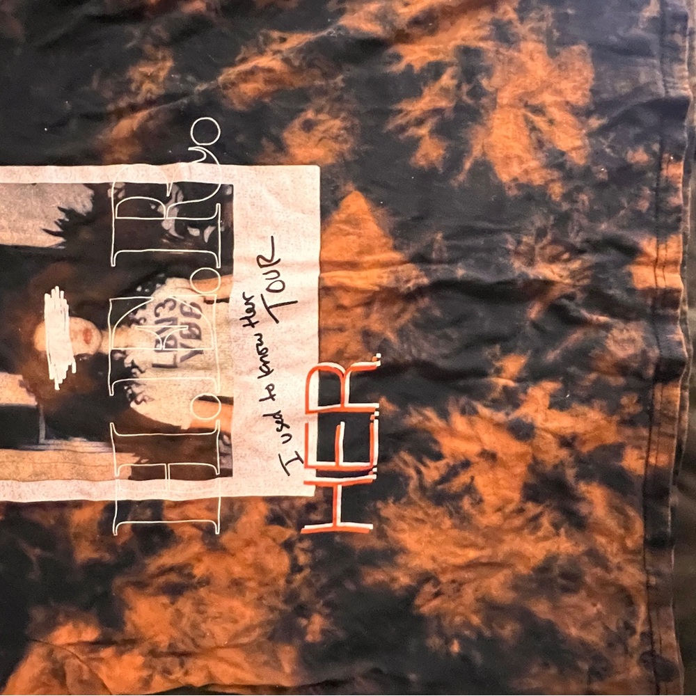 HER Black and Orange Graphic Concert Tee
